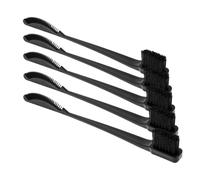 Homoyoyo 5 pièces Brosse Double Embout pour Sourcils et Cils Outil de Maquillage Prise Ergonomique pour Précision Compacte et Durable Noires