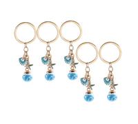 Homoyoyo 5 Pièces Coastal Pearl Keychain Nautical Charm Pendant For Beach Lovers Travel Accessories