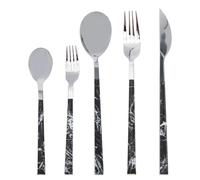 Homoyoyo 5 pièces Couverts Acier Inoxydable Ustensiles Cuisine Multifonctionnels avec Couteau Fourchette et Cuillère Set Couvert Léger pour Maison Restaurant et Banquet