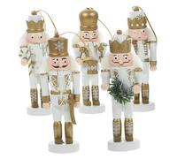 Homoyoyo 5 Pièces Figurines Casse Noisette Décorations Suspendues Soldat pour Noël de Noël pour Maison Bureau et Voiture