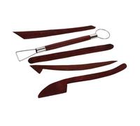 Homoyoyo 5 pièces Kit de Outils de Sculpture Bois pour Argile Outils Doubles pour Modelage Façonnage Lissage et Sculpture Accessoires Polyvalents pour Poterie et Céramique DIY