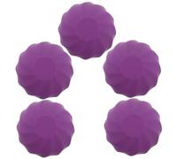 Homoyoyo 5 pièces Lot de Boîtes à à Lèvres Rechargeables Rondes avec Pipettes pour Transfert Tubes de Gloss DIY Compacts Violets Rangement Pratique pour Échantillons et Voyage