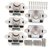 Homoyoyo 5 pièces Lot de Loquets à Bouton Poussoir sans Clé pour Portes et Placards de Camping car Bateau Yacht Fermeture de Zinc et Abs Design Minimaliste pour Meubles
