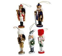 Homoyoyo 5 Pièces Lot de Pendentifs Soldats Nutcracker Décorations Suspendues pour Sapin de Noël Intérieur