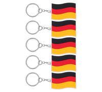 Homoyoyo 5 pièces Lot de Porte-clés PVC Drapeau Allemagne Pendentif Thème Pays pour Sac à Dos et Sac à Main Accessoires Décoratifs Mignons et Résistants