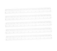 Homoyoyo 5 pièces Lot de Règles Transparentes Double Face pour Étudiants Outils de Mesure Résistants pour École Bureau et Architecture
