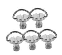 Homoyoyo 5 pièces Lot de Vis de Fixation Pouce avec Anneau D pour Appareil Photo Vis Rapide pour Trépied Monopode et Plaque de Dégagement Rapide Accessoires Compatibles pour Caméras