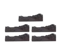 Homoyoyo 5 Pièces Miniature Wooden Mountain Sculpture For Resin Crafts Epoxy Resin DIY Ornament Base Office Desk And Bookshelf Wood Block Decor