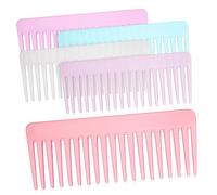 Homoyoyo 5 pièces Peigne Démêlant Large pour Cheveux Mouillés Dents Espacées Doux pour Types de Cheveux Usage à Domicile Assortiment sans Logo