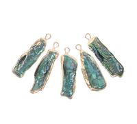 Homoyoyo 5 pièces Pendentifs Perles Baroques Naturelles Vert Paon Perles Eau Douce Irrégulières pour Fabrication Bijoux DIY Colliers Bracelets Charms