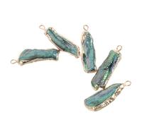 Homoyoyo 5 Pièces Pendentifs Perles Naturelles Baroques Vert Paon Irrégulières Charms Cultivées pour Fabrication Bijoux Collier Bracelet DIY