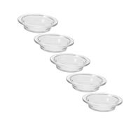 Homoyoyo 5 pièces Plateau Verre Transparent pour Chauffe-Cire Plat Chauffe-Huile Essentiel Rapide et Uniforme Accessoire Diffuseur d'Huiles Polyvalent pour Maison