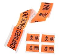Homoyoyo 5 Pièces Ruban de Signalisation Halloween Ruban Avertissement Orange et Portable Décoration pour Fête et Design Créatif et Couleur Vive