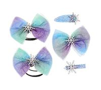 Homoyoyo 5 pièces Set de Accessoires Capillaires Filles Barrettes à Nœud et Étoile de Pinces à Cheveux Mignonnes pour Écoles et Fêtes