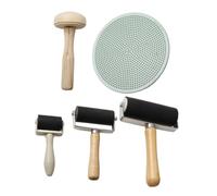 Homoyoyo 5 Pièces Set de Caoutchouc et Bois pour Impression Outil de Gravure et Tamponnage Diy de pour Encre et Linogravure Artistique
