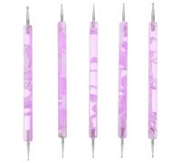 Homoyoyo 5 pièces Set de Dotting pour Nail Art Outils Précision Inoxydable Conception Ongles Détaillée Kit Manucure Outils Dotting pour Motifs Fins