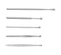 Homoyoyo 5 pièces Set de Oreille Acier Au Outils Double-embouts pour Nettoyage et Élimination Douce de Cire Accessoires pour Soins Auditifs