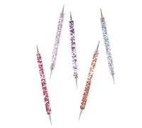 Homoyoyo 5 pièces Stylo Ongles Double Embout Dotting Pen Manucure Outil Pratique pour Art Ongles et Pose Coloré pour Salon et Usage DIY