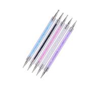 Homoyoyo 5 pièces Stylo Pointage Ongles Double Tête Outil Dotting Nail avec Boules Grandes et Petites pour Manucure Professionnelle Couleur Aléatoire Couleur Aléatoire