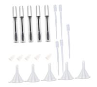 Homoyoyo 5 Pièces Tube Mascara Vide avec Brosse Cils Ensemble avec Entonnoirs Transparents et Pipettes de pour Huile de DIY Rehaussement Cils