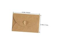 Homoyoyo 50 Ensembles Mini Kraft Envelopes With Heart Clasp Vintage Credit Card For Invitations Thank You Cards Cash Gifts Suitable For Parties Weddings And Graduations