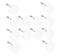 Homoyoyo 50 Ensembles Transparent Id Badge Holder With Clip Horizontal Card Sleeve For Office Use Plastic And Iron