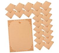Homoyoyo 50 Feuilles Papier à Lettres Vintage Papier à Lignes Jaunes Papeterie Décorative pour et Impression Style Rétro pour et