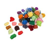 Homoyoyo 50 Pelotes de Laine à Feutrer Colorée pour Feutrage à L'Aiguille Lot de 50 Mèches de 3 G Fibre Douce pour Loisirs Créatifs Kit Complet pour Feutrage et Tissage Débutants et