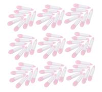 Homoyoyo 50 Pièces Applicateurs Silicone Réutilisables pour Masques Gloss et Ombres à Paupières Brosse Double Embout Rose Compacte et Facile à Nettoyer