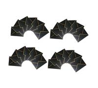 Homoyoyo 50 pièces Enveloppes Invitation Noir Bordure Dorée Épaisses pour Mariage Fêtes et Graduation