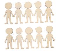 Homoyoyo 50 pièces Figurines à Peindre Copeaux Créatifs pour Garçon Fille Décorations DIY Garçon Mixte Matériel pour Loisirs Créatifs
