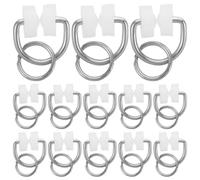 Homoyoyo 50 Pièces Heavy Duty Curtain Track Glider Rollers Twin Wheeled Nylon Carriers with Metal Hooks for Camper Window Rails