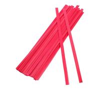 Homoyoyo 50 Pièces Kit de Matériaux de Vannerie pour Bricolage Diy Bandes Plates pour Éventails et Projets Créatifs Couleur Rouge