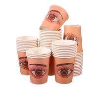 Homoyoyo 50 Pièces Lash Extension Practice Paper Cups With Realistic Eye Contour For Makeup Practice And Skill Development Reusable Training Supplies For Beginners