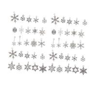Homoyoyo 50 pièces Lot de Pendentifs Alliage Flocon pour Création de Bijoux Décoratifs Noël Hiver Accessoires DIY Festive