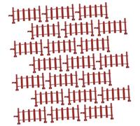 Homoyoyo 50 pièces Miniature Abs Fence Model Mini Garden Tool Decor for Dollhouse Realistic Small Fence Panels for Fairy Garden and Farm Scene