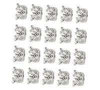 Homoyoyo 50 pièces Pendentifs Couronne Alliage Mini Breloques DIY pour Fabrication de Bijoux Design Créatif et Couleur Argentée Éclatante