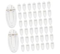 Homoyoyo 50 Pièces Pince à Cheveux Transparente Plastique Base Vierge pour Créations DIY Kit Accessoires pour Pinces à Cheveux Seule Branche pour Activités Créatives avec Garçon Fille