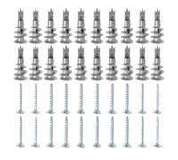 Homoyoyo 50 Vis d'Ancrage en Alliage de Zinc 13X32 MM et Vis 45X35 MM Fixation Solide pour Plaques de Plâtre et Panneaux Kit 100 Pièces Multi-Usages pour Étagères Luminaires et Cadres