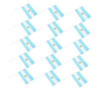 Homoyoyo 50pièces Drapeau Patriotique Du Qatar Drapeaux à Main Drapeau Avec Hampe Drapeaux Nationaux Petits Décoratifs