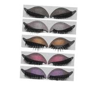 Homoyoyo 5paires Patchs Adhésifs pour Faux Cils Effet Fard à Paupières Autocollants pour Cils Maquillage des Yeux Stickers Yeux Effet Fard à Paupières