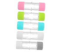 Homoyoyo 5pièces Boîtier Cylindrique Transparent à Double Fermeture Hermétique pour Lentilles Rigides Perméables aux Gaz Rangement Sécurisé et Pratique pour Voyages et Usage Quotidien