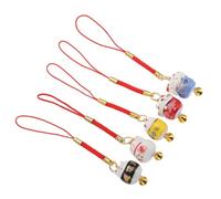 Homoyoyo 5pièces Chat Fortune Pendentif Lot Pour Téléphone Dragonne Décorative Ornement De Fortune à Suspendre