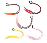 Homoyoyo 5pièces Perruque Queue De Cheval Pour Garçon Fille Tressée Élastique Queue De Cheval Pour Perruque Élastiques à Cheveux Couettes Pour Filles