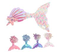 Homoyoyo 5pièces Queue De Barrettes à Cheveux Scintillantes Paillettes Pour Accessoires Cheveux Barrettes Sirènes Épingles Cheveux Cheveux Bébés