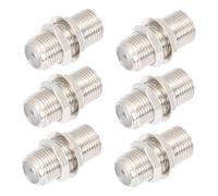 Homoyoyo 6 Ensembles Female to Female Connector with Screw Nut for TV Antenna Cable Extension Interference Easy Installation High Temperature Resistant