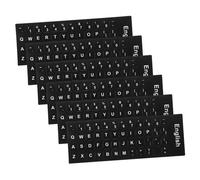 Homoyoyo 6 Feuilles Autocollants Clavier Adhésifs Anglais Lot de Autocollants pour Ordinateurs Portables Design Mat Remplacement Pratique pour Clavier pour Apprentissage des Langues