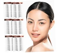 Homoyoyo 6 Feuilles Autocollants Sourcils Imperméables Réalistes Tatouage Temporaire Préformés pour Maquillage Naturel Femme