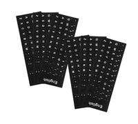 Homoyoyo 6 Feuilles Clavier Stickers Autocollants De Lettrage De Langue Autocollant De Clavier D'ordinateur Portable Autocollant pour Autocollants D'album Lettre Clé Black PVC