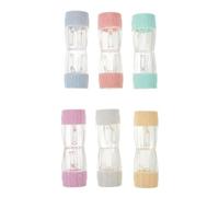 Homoyoyo 6 Pièces Boîte à Lentilles Double Compartiment Rgp Design Stylé | Coque Rigide, Marquage Gauche-droite, Protection Chocs, Usage Quotidien et Voyage